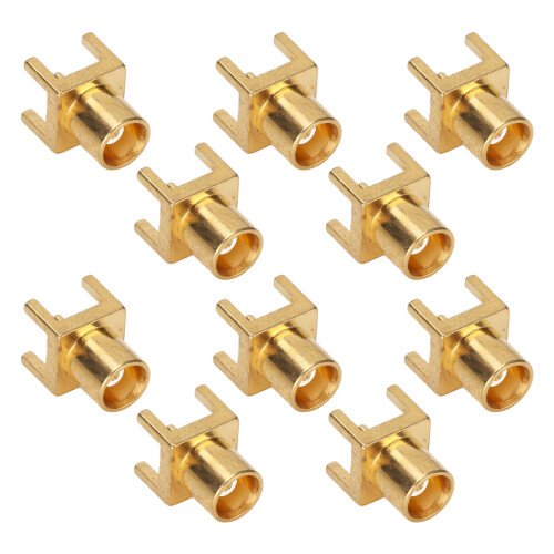 OFC Material MCX Socket PCB End Jacks 4 Pin Female Connectors 50 Ohms 10pcs