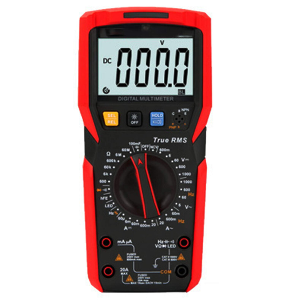 Digital Multimeter Tester, 6000Count Dmm, Ac/Dc Voltage And Current, Ncv, Frequency, Continuity, Rubber, Manual Ranging 9187378820803