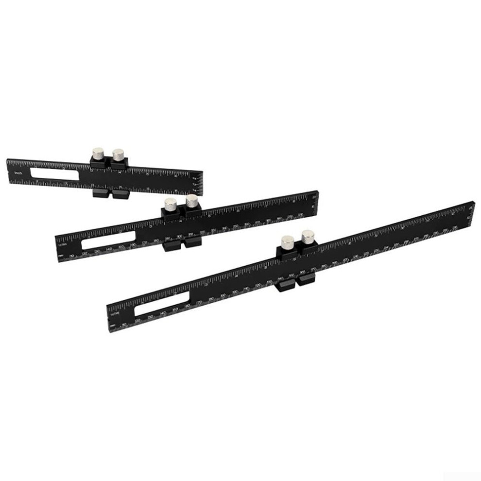 Scribing Ruler Black For Artists And Engineers, Precision Drafting Tool, Craftsmen Scribing Instrument 9187378380925