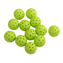 Grünes 74 mm Pickleball-Set, 12 Stück mit 40 Löchern, Hochelastisches Design