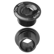2Pcs Mountain Bike Crank Bolts Aluminum Alloy Fixing Screws M20 Black Color