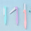 Εργαλεία Dermaplaning προσώπου, Τρίμερ φρυδιών από ανοξείδωτο ατσάλι, Αποτρίχωση με 3