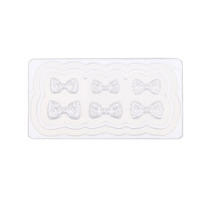 Formas para doces, artesanato em confeitaria, formas reutilizáveis, decoração de unhas 3D, design fofo e bonito de laço, silicone de qualidade