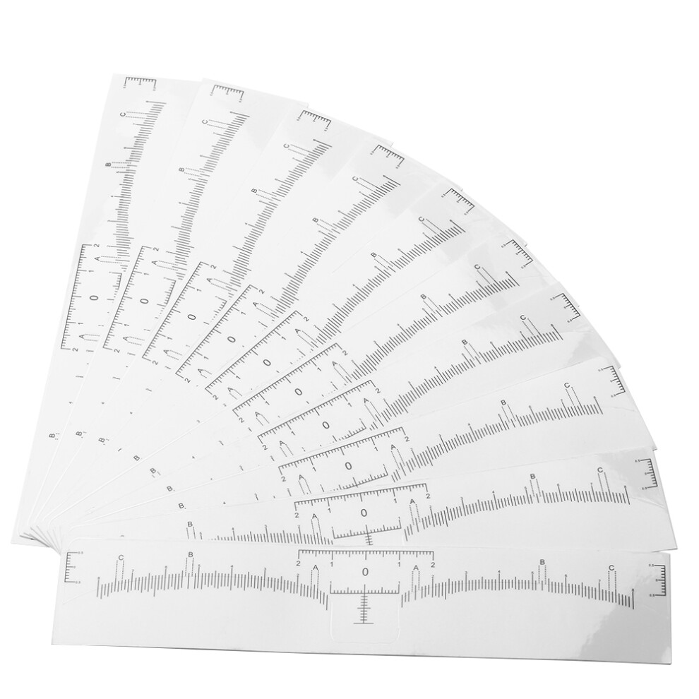 Disposable Brow Ruler With Clear Scale For Accurate Measurement, Adjustable Eyebrow Shaper Stencil Guide Ideal For Symmetrical Eyebrow Mapping And Mi