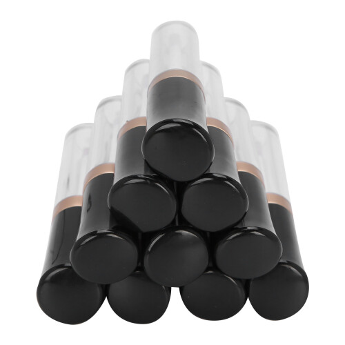 Άδεια σωληνάρια lip gloss με πώμα ασφαλείας, επαναγεμιζόμενα διαφανή μπουκάλια για 2