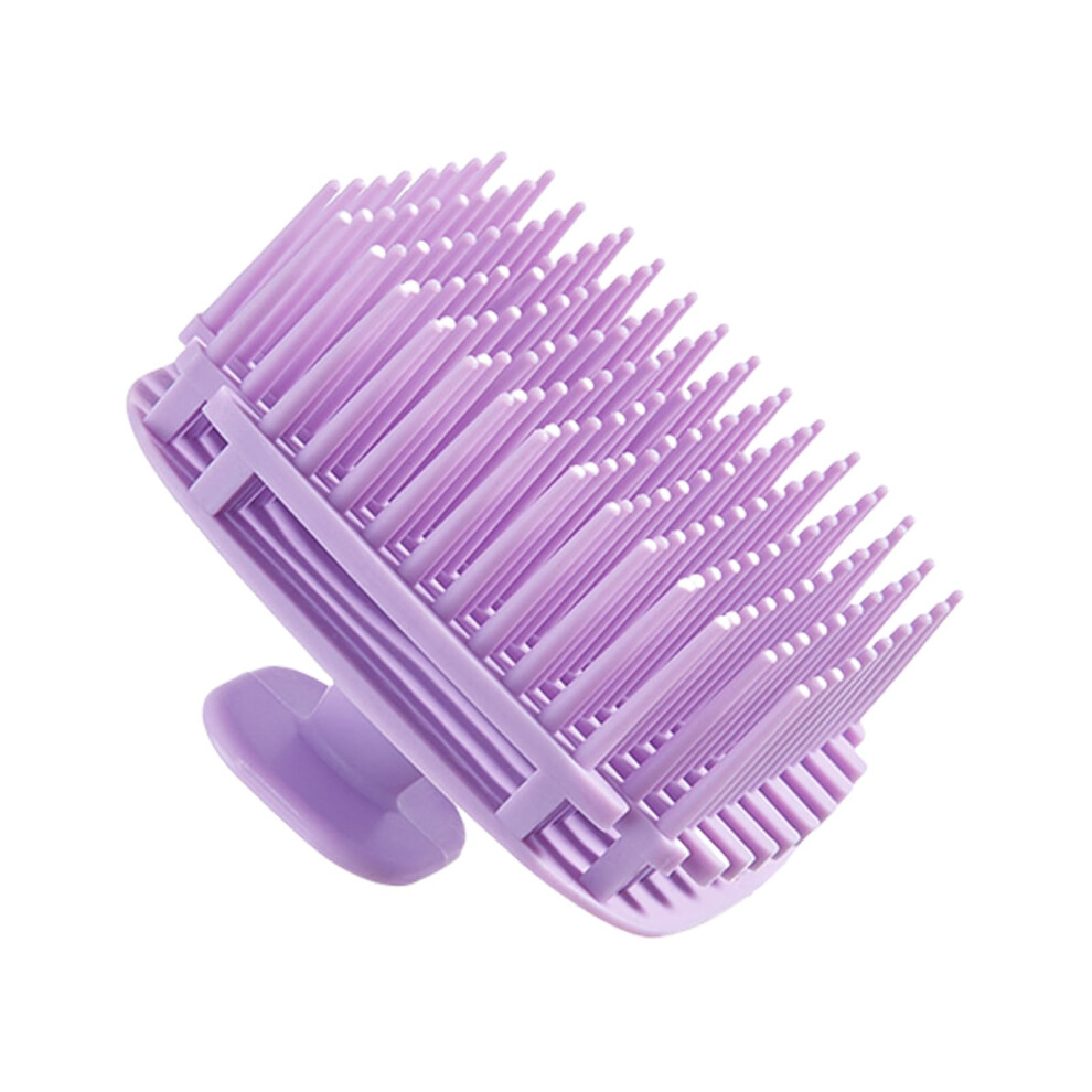 Purple Scalp Massager And Shampoo Brush For Deep Cleansing Dandruff Care Soft Bristles