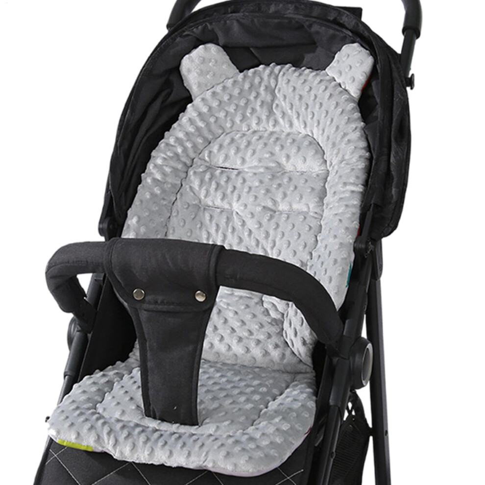 Stroller Insert Doublesided 40X80 Cm Breathable Cotton Pad For Pushchair Or Car Seat Allseason Baby Mat Blue/Pink/Grey