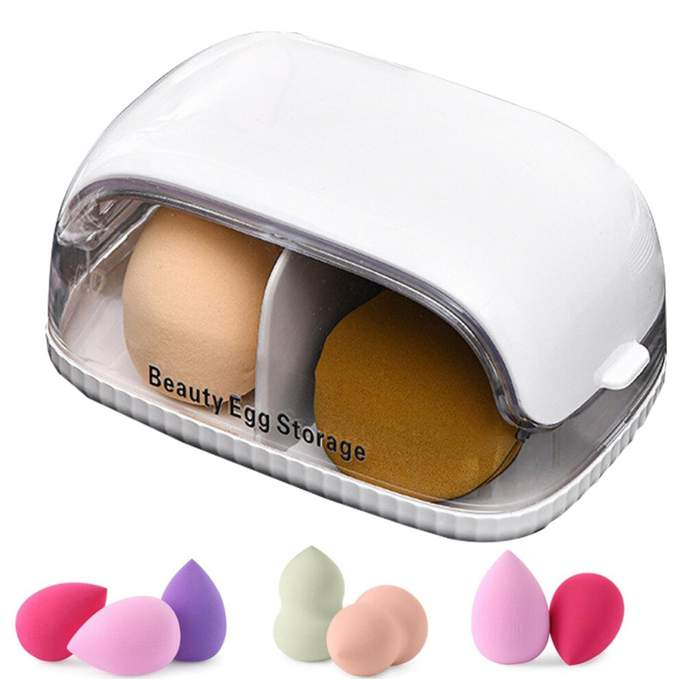 Makeup Sponge Holder Dustproof Beauty Blender Case Travel Organizer MultiColoured 5.91x3.74x2.95