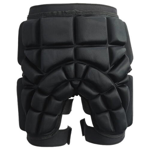 Skiing Padded Protective Pants Thickened EVA Adjustable Hip Buttock Pads Black