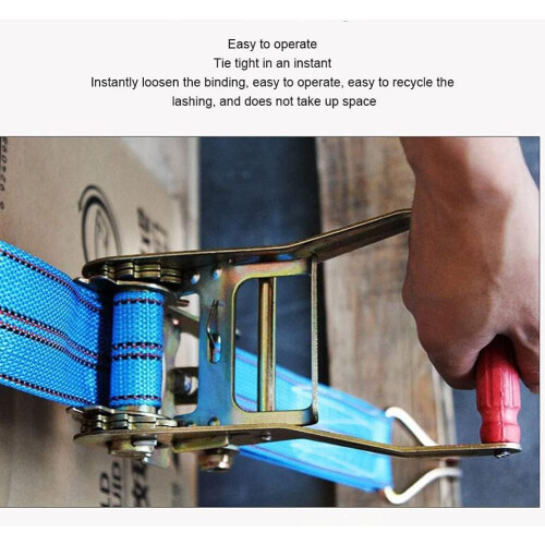 Heavy Duty Ratchet Strap 5000kg Adjustable Lashing Straps 5.5cm Weatherproof Polyester 1