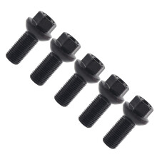 5pcs M14x1.5mm Stainless Steel Wheel Lug Bolts for Mercedes-Benz W176 Black
