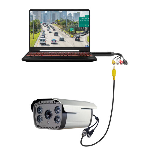 Black USB Video Collection Card for NTSC/PAL Support Windows/Linux 2