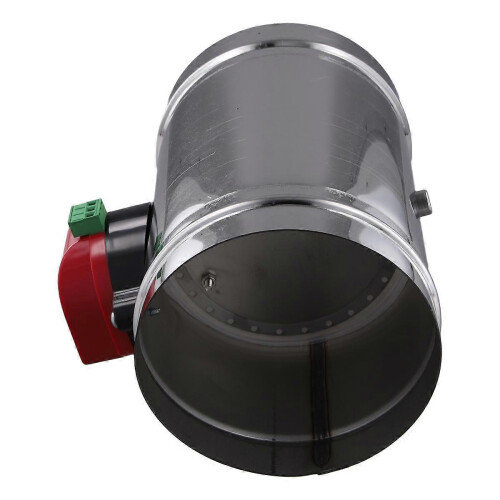 Damper Elétrico de Ar AC220V 1Nm 125mm Prata com Interruptor Automático