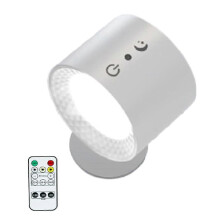 Lampada a Anello LED Interno Esterno Luce Bianca Regolazione Remota Ricarica Type-C