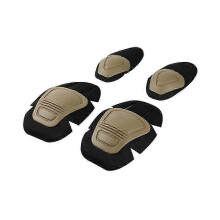 Knee and Elbow Pads 4-Piece Set 4pcs Khaki B L EVA Anti-Collision Breathable Sports Protection