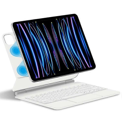 Capa com Teclado para iPad Pro 11/Air com Trackpad e Ângulo Ajustável Branco