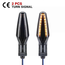 Motorrad-LED-Blinklichter Amber Smoke Linse 2 Stück 12V 1,6W ABS PC Material
