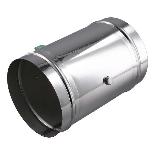 Damper Elétrico de Ar AC220V 1Nm 125mm Prata com Interruptor Automático 1