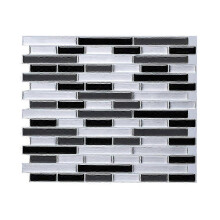 Self-adhesive Wall Stickers, 6 Pieces 11"x9.2" Square, Oil-proof and Moisture-proof for Bathroom and Kitchen Use