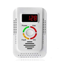 Vlamvaste Gas CO Detector AC220V Plastic Materiaal Keuken Dubbele Functie Alarm Wit