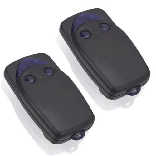 Garage Door Remote Control, 52-bit Rolling Code, 2 Pack (Black), 433.92MHz