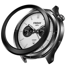 Watch Bezel for Xiaomi Watch S4/S3 Black PC Material 0.3cm Thin and Light 1g Easy to Install