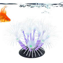 Künstliche Sonnenblumen Korallen Silikon Aquarium Wasserpflanze 13cm Lila