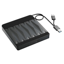 External Blu-ray Drive, Gray and Black ABS Material, 5Gbps Transmission Plug and Play