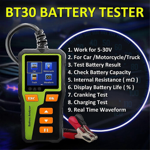 Batterietester, BT-30 Farbbildschirm, 5-30V Batteriedetektor 1