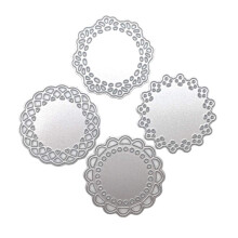 4 PCs/Set Round Doily Lace Cutting Dies For Creative Paper Craft Cutting Template Great Gifts Teenager G.