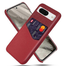 Custodia per cellulare per Google Pixel 8a color rosso materiali tessuto e PC con tagli precisi