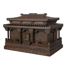 Hand Carved Wood Cremation Urn for Ashes, Red Sandalwood Keepsake for Loved Ones Memorial