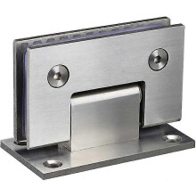 Glas Türscharnier, Edelstahl silber 1 Stück, 90-Grad bidirektionales Öffnen rostfest