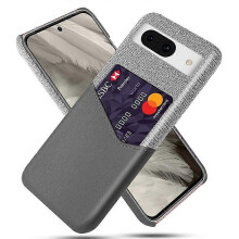 Custodia per cellulare per Google Pixel 8a Materiale tessuto e PC Grigio Antishock e Anti-scratch