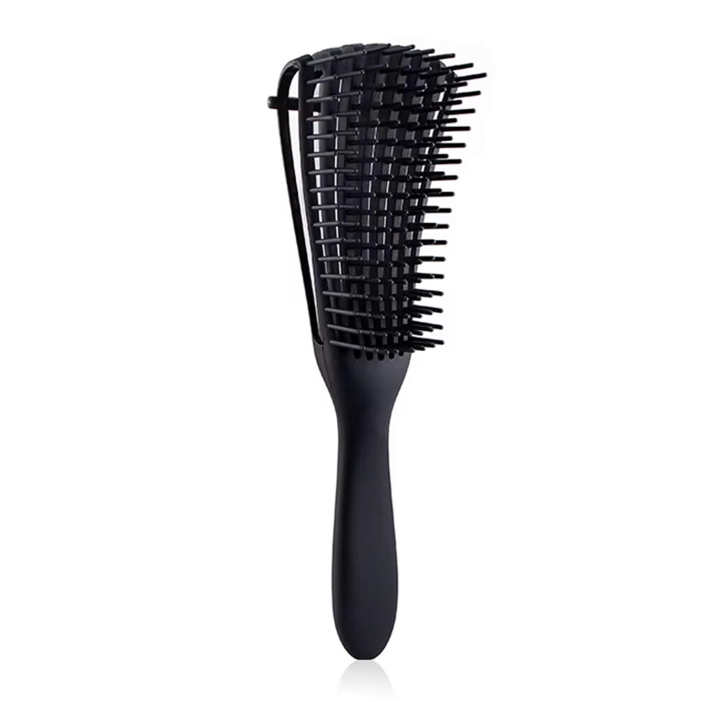 Detangling Hair Brush for Curly and Afro Hair with Flexible Nylon Bristles, Ventilated for Wet and Dry