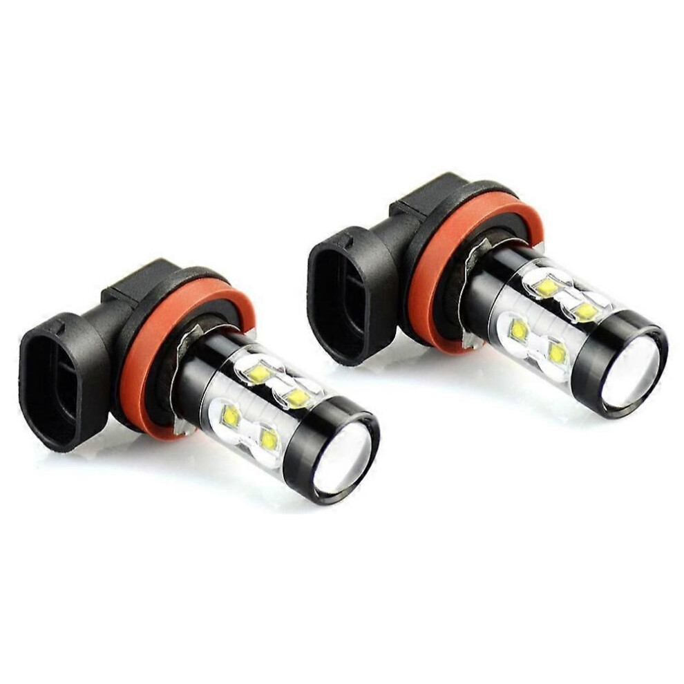 Led Front Fog Lights, H8/H9/H11 Universal 12-24V, Low Power Consumption 30000 Hours Lifespan White 6901508057326