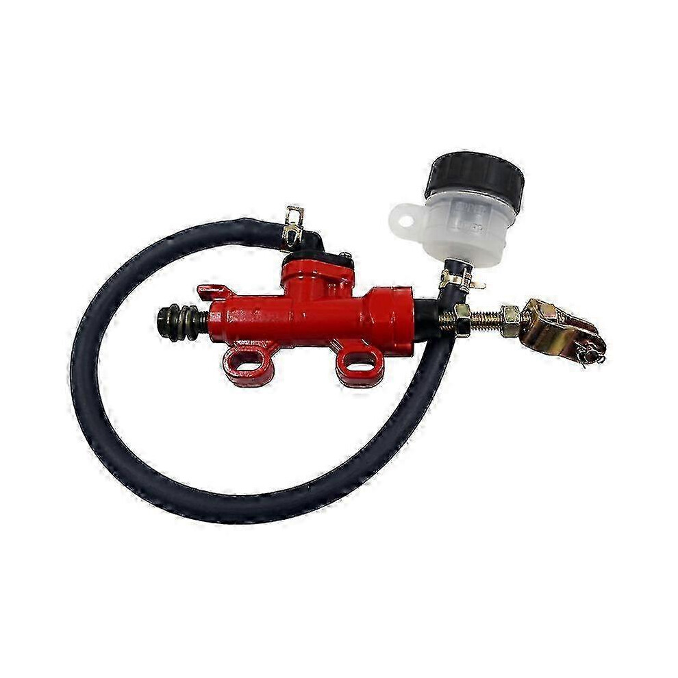 Hydraulic Master Cylinder With Reservoir Aluminum Rubber Material Atv Rear Brake Pump Red 6901508057906