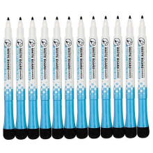 Whiteboardmarker, 12er Pack (Blau), geruchsneutral giftfrei leicht abwischbar