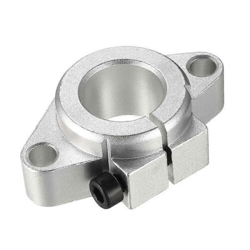 Linear Guide Rail Support, 20mm Shaft Diameter Aluminum 4-Piece Set (Silver), High Precision Smooth Movement 1