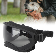 Große Hundesonnenbrille UV-Schutz Winddicht Verstellbar Grau, 166g