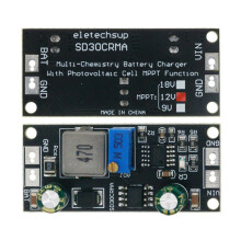 Módulo de Carregamento Solar SD30CRMA Controlador de Carregamento de Bateria Fotovoltaica 12V para Exterior