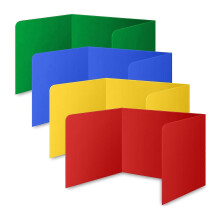 Classroom Desktop Dividers 4 Pieces Colored Plastic Transparent Anti Peeking Exam Partitions