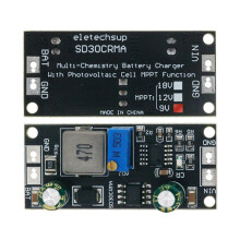 Módulo Controlador de Carregamento MPPT, SD30CRMA(9V), Módulo de Carregamento de Bateria de Lítio Fotovoltaica