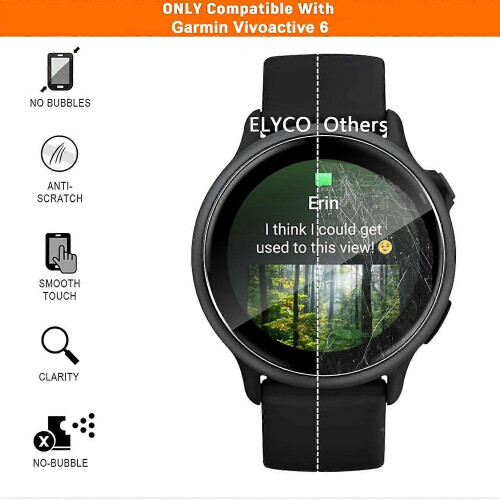 Υποδοχή Οθόνης για Garmin Vivoactive 6, Υλικό TPU 3 Τεμάχια, Ανθεκτική σε Σκίψεις και Ανти指纹 1