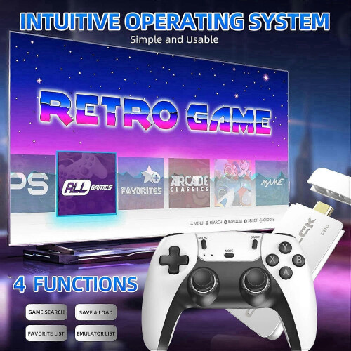 Retro Game Console, 64GB Memory, Dual 2.4G Controllers, 4K HDMI, Nostalgic Games 2