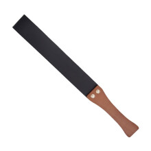 BDSM Leather Whip with Wooden Handle Spanking Paddle for Adults Couples Play