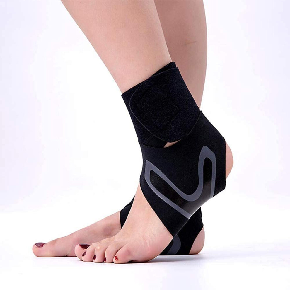 Black Ankle Supports Adjustable Ankle Brace For Compression Support Sprained Ankle Tendonitis Ligament Damage Xl Left