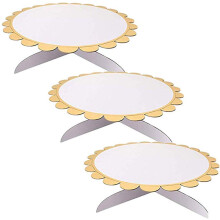 3 Pack One Tier White Cardboard Cupcake Stand for Wedding Birthday Baby Shower Elegant Display
