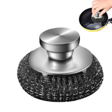 Stainless Steel Scrubber Pads, Ergonomic Dishwasher Cleaner, Steel Wool Scrubber