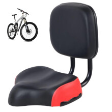 Bicycle seat with adjustable backrest, soft comfortable leather bike seats for electric scooter tricycle ebike